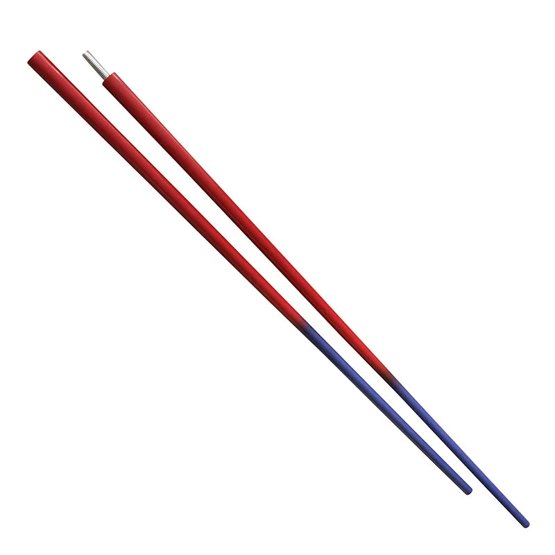 Bo-Stab 182 cm Graphit konisch, rot-blau - 2 teilig und zerlegbarer Langstock