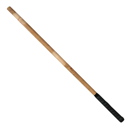 Escrima Stick 68 cm Premium Rattan - ungeschält mit Ledergriff - Kali, SV, Arnis