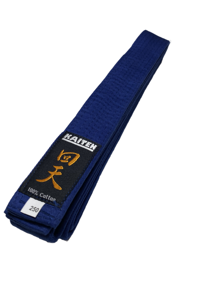 KAITEN Karategürtel Blau - 4 cm Breit - Baumwolle Blaugurt - Länge 230 bis 350 cm
