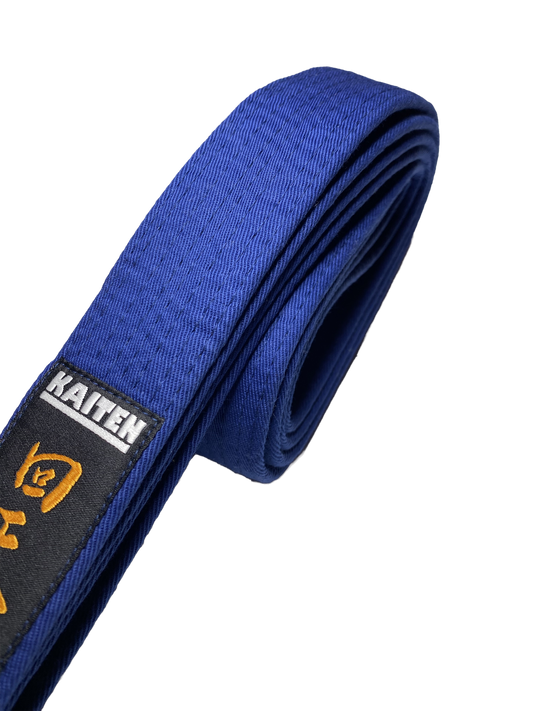 KAITEN Karategürtel Blau - 4 cm Breit - Baumwolle Blaugurt - Länge 230 bis 350 cm