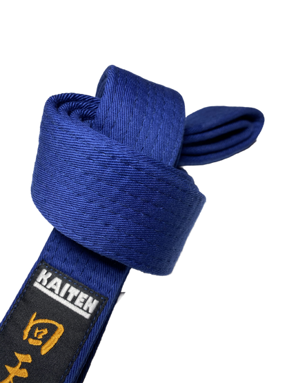 KAITEN Karategürtel Blau - 4 cm Breit - Baumwolle Blaugurt - Länge 230 bis 350 cm
