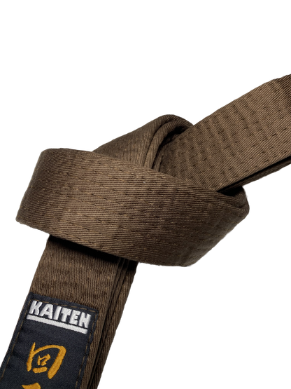 KAITEN Karategürtel Braun - 4 cm Breit - Baumwolle Braungurt - Länge 230 bis 350 cm