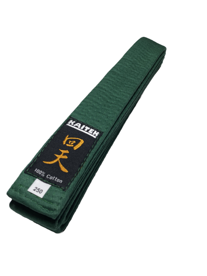 KAITEN Karategürtel Grün - 4 cm Breit - Baumwolle Grüngurt - Länge 230 bis 350 cm