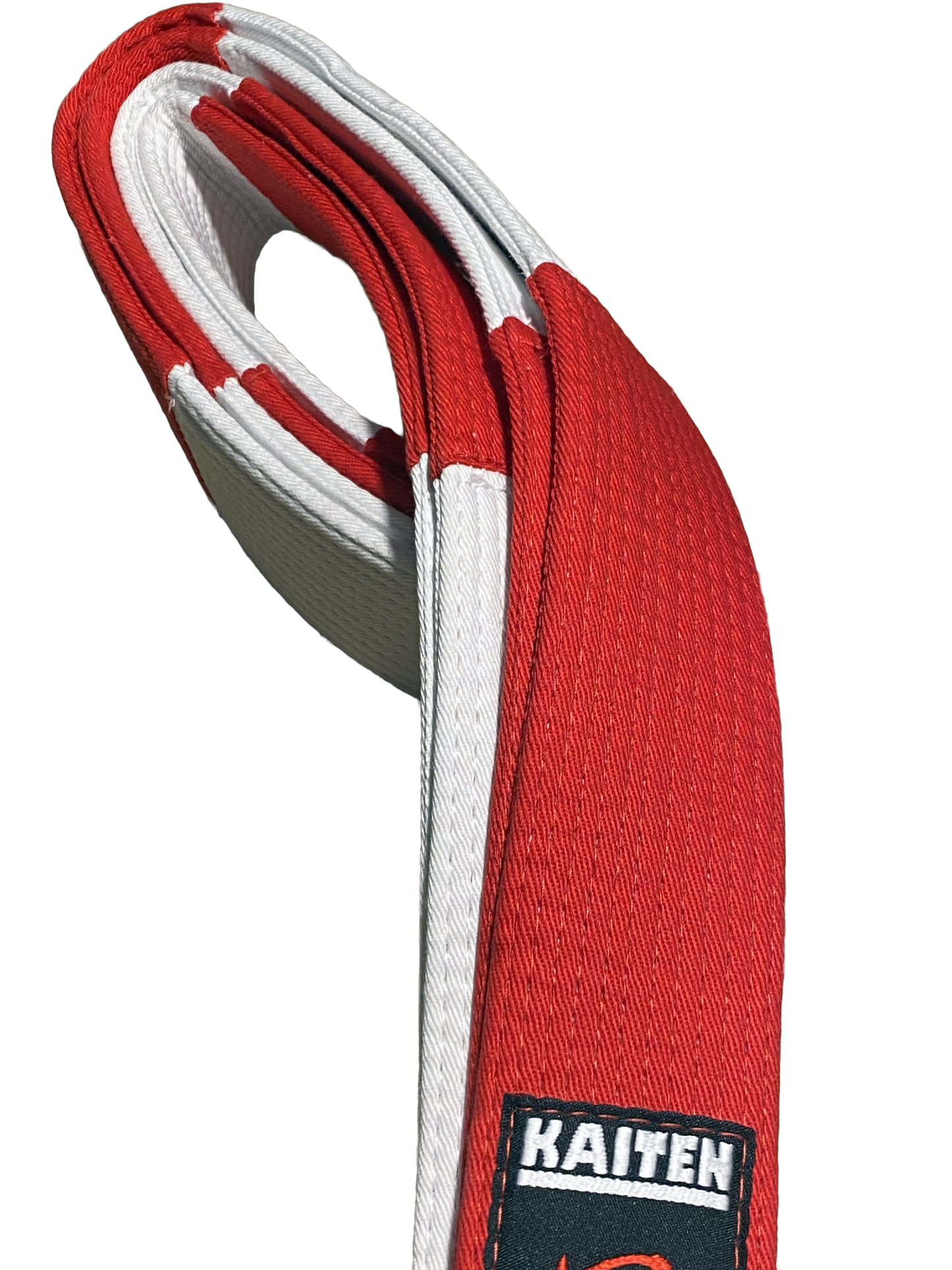 Kaiten Karate Dan-Gürtel rot-weiß, extra dick - 4,5 cm Breit - Großmeister Gürtel Baumwolle - Länge 275 bis 350 cm