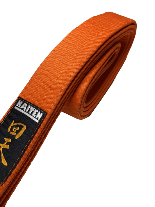 KAITEN Karategürtel Orange - 4 cm Breit - Baumwolle Orangegurt - Länge 230 bis 350 cm