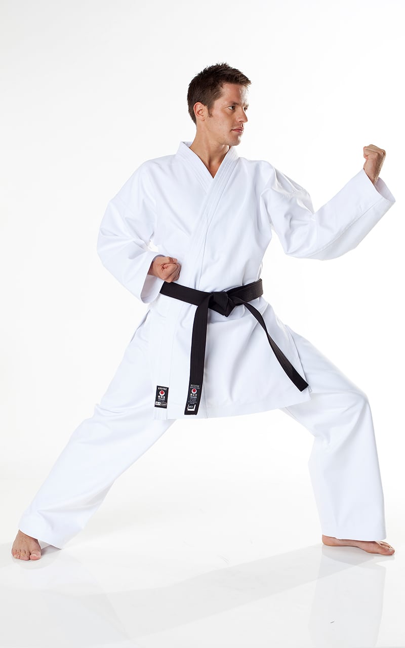 JKA KARATE GI, TOKAIDO TSUNAMI GOLD, 14oz Karateanzug weiß
