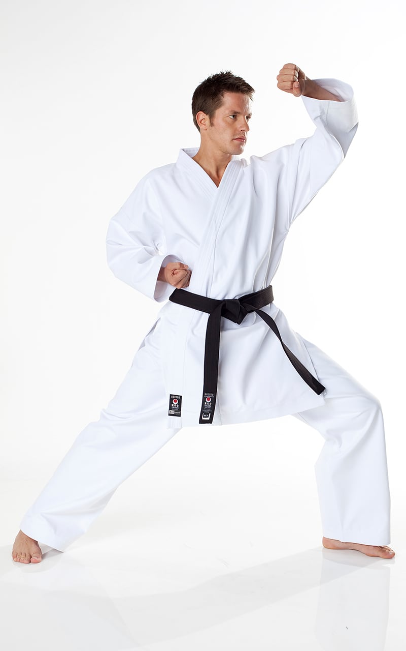 JKA KARATE GI, TOKAIDO TSUNAMI Silver, 12oz Karateanzug weiß