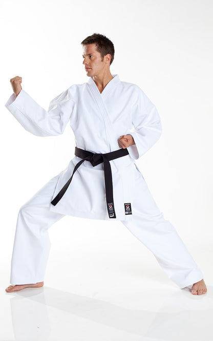 JKA KARATE GI, TOKAIDO TSUNAMI Silver, 12oz Karateanzug weiß