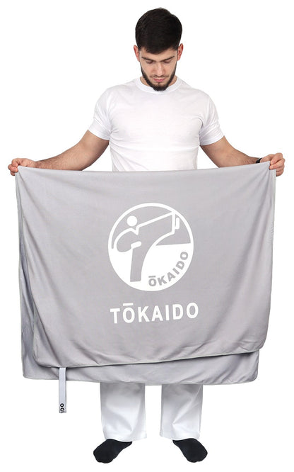 TOKAIDO Karate Badetuch grau WUKF 150 x 100 cm - Mikrofaser Handtuch