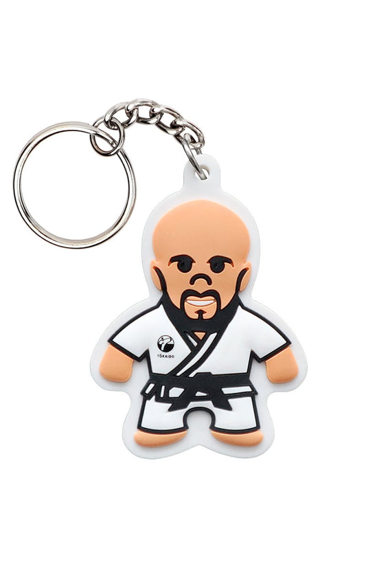 Karate Anhänger ILJA, TOKAIDO Kata Man - Schlüsselanhänger Gummi weiß