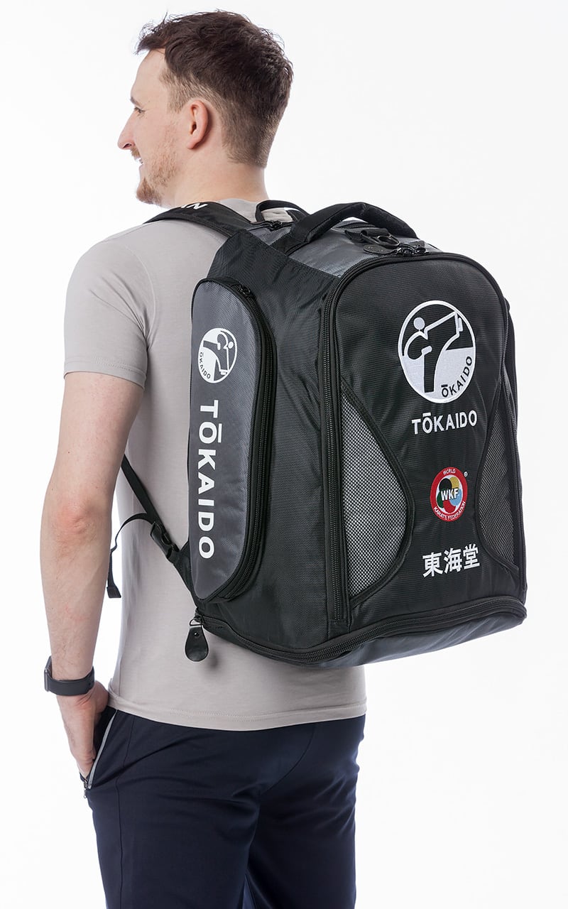 Karate Multifunktionstasche, TOKAIDO Monster Bag, schwarz / grau - Rucksack-Tasche