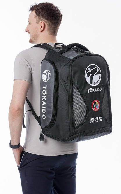 Karate Multifunktionstasche, TOKAIDO Monster Bag, schwarz / grau - Rucksack-Tasche