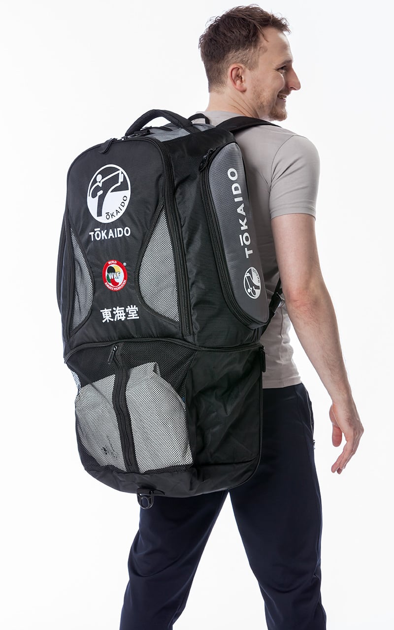 Karate Multifunktionstasche, TOKAIDO Monster Bag, schwarz / grau - Rucksack-Tasche