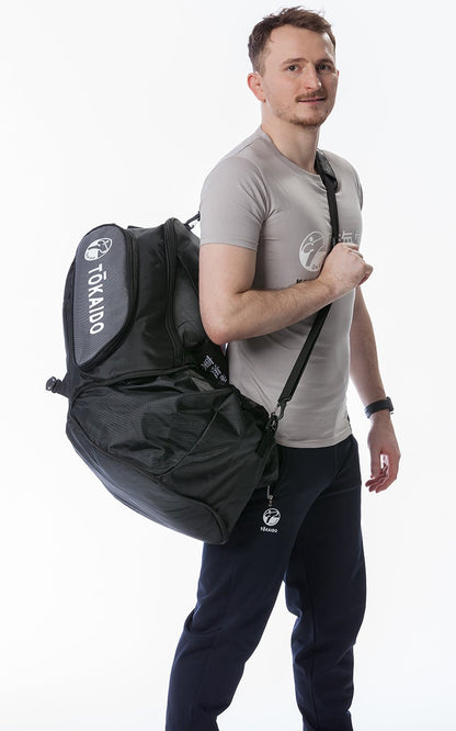Karate Multifunktionstasche, TOKAIDO Monster Bag, schwarz / grau - Rucksack-Tasche