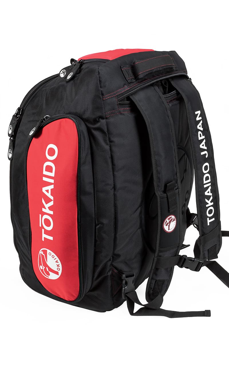 Karate Multifunktionstasche, TOKAIDO Monster Bag PRO, Farbe schwarz / rot Rucksack
