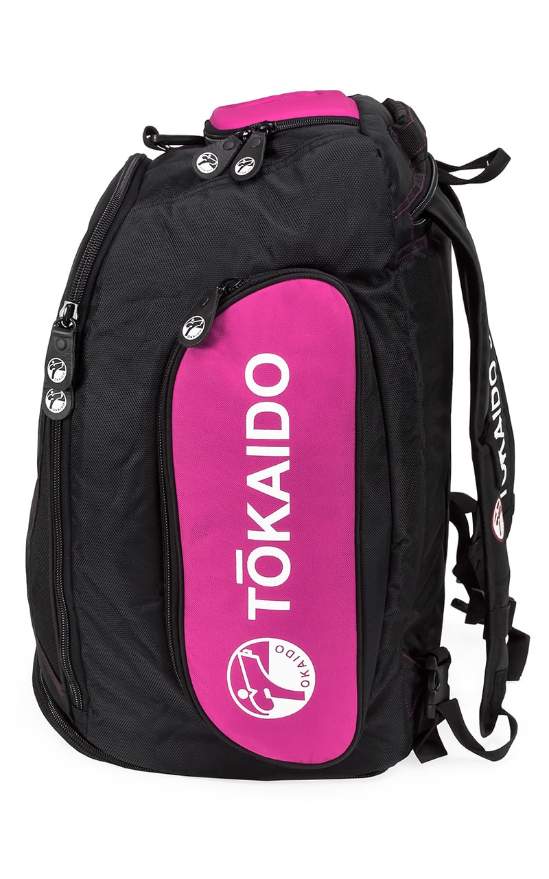 TOKAIDO Karate Tasche Monster Bag PRO, schwarz-pink - Multifunktionstasche Rucksack