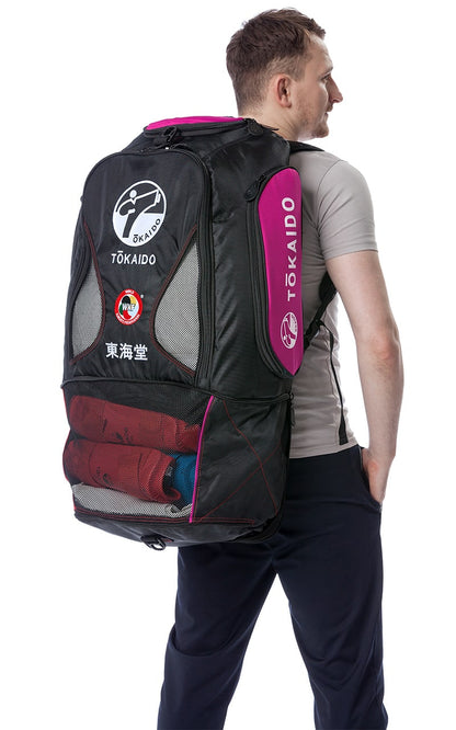 TOKAIDO Karate Tasche Monster Bag PRO, schwarz-pink - Multifunktionstasche Rucksack