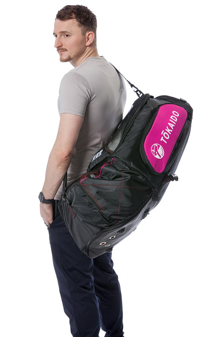 TOKAIDO Karate Tasche Monster Bag PRO, schwarz-pink - Multifunktionstasche Rucksack