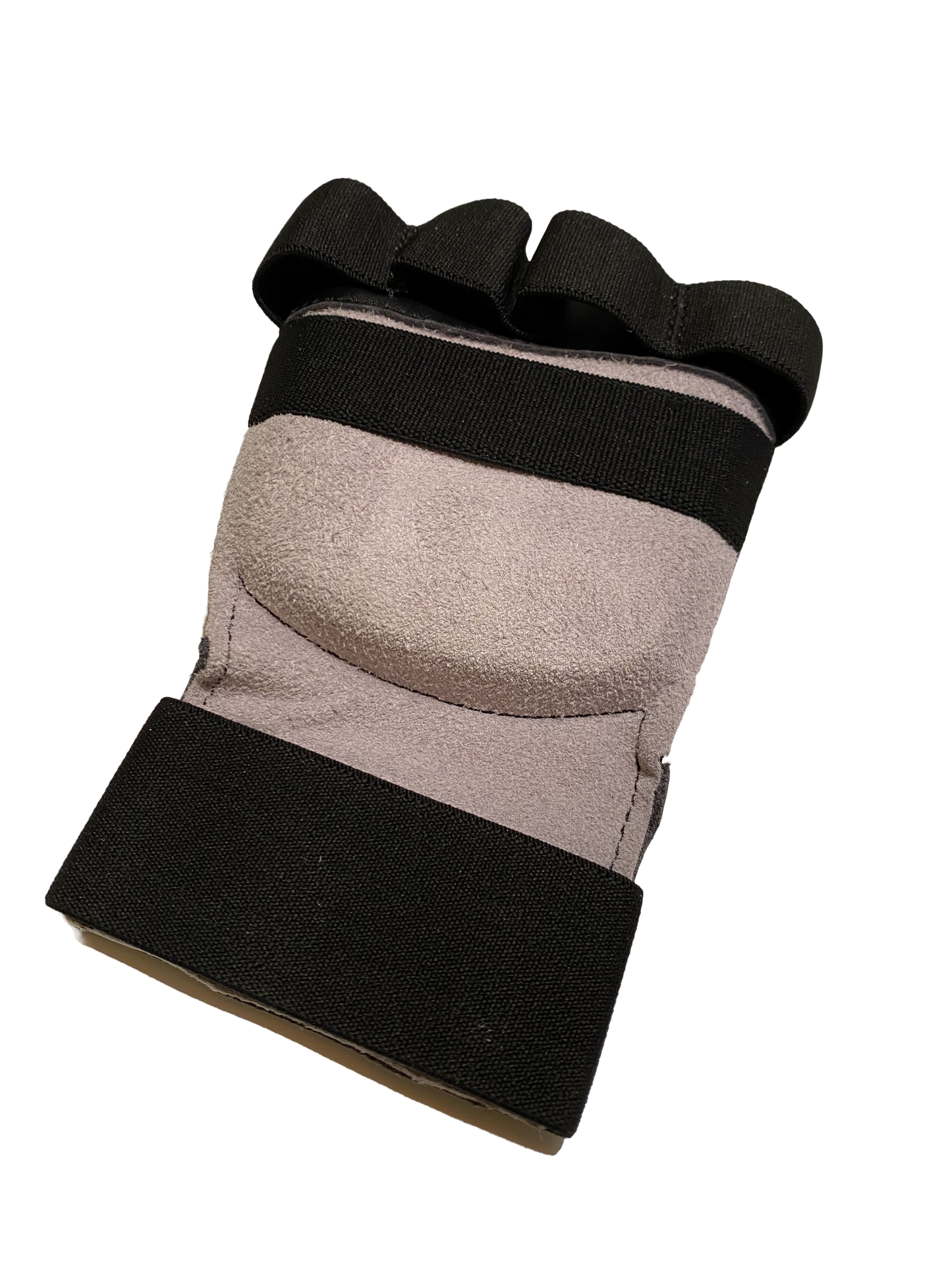 TEKKA BUDO Karate Faustschützer flach schwarz - Hand Mitt Echtleder - Fingerschlaufen mit Elastikband