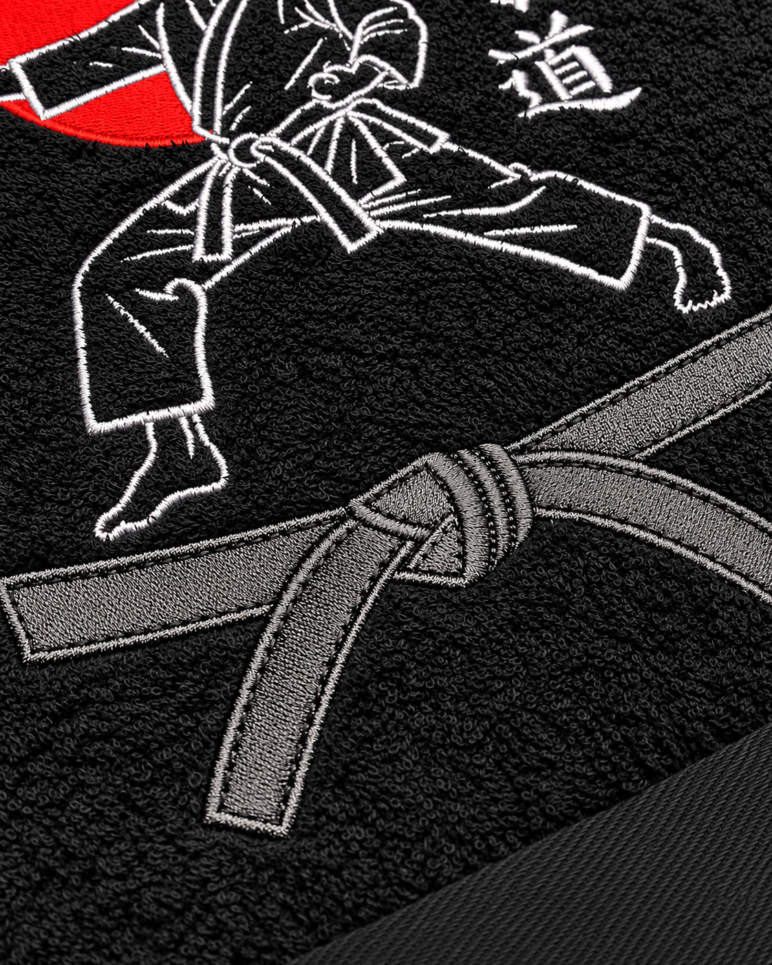Karate-Handtuch bestickt - Personalisiert mit Namen und Gürtelgrad - Karate-Do Stickerei Bestickung