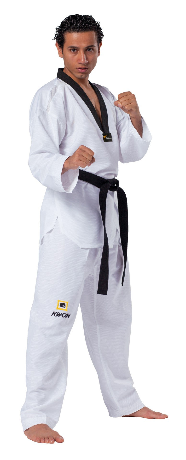 KWON (R) Taekwondo Anzug Fightlite schwarzes Revers