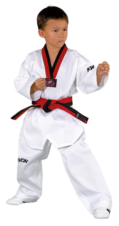 KWON (R) Taewondo Anzug Victory Poom rot-schwarzes Revers