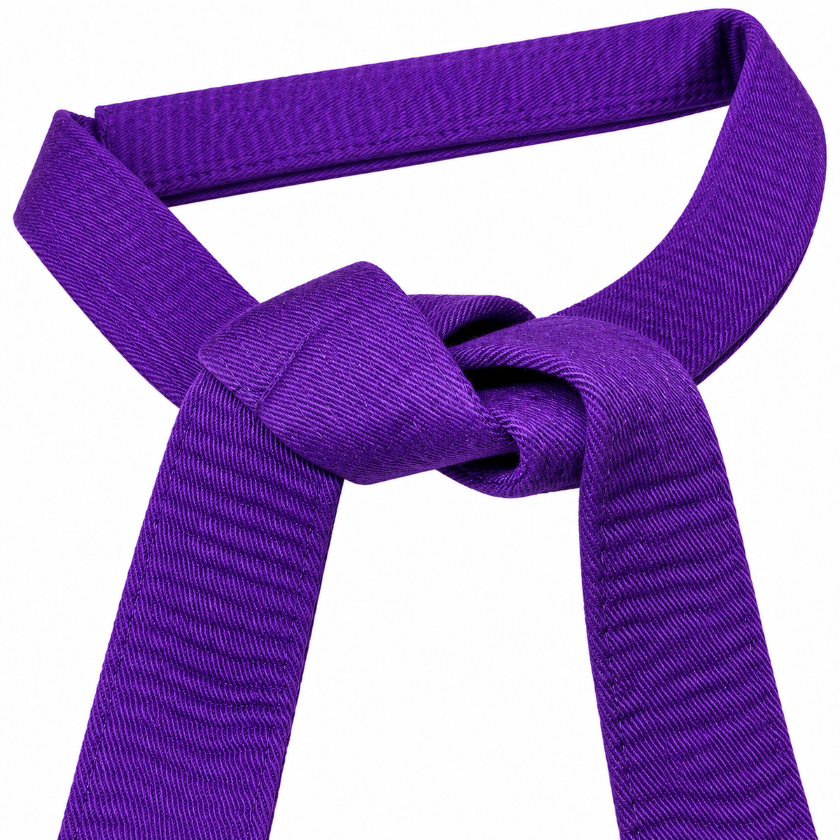 KAITEN Kinder Klettgürtel Violett mit Klettverschluss ohne Binden, Karategürtel Baumwolle