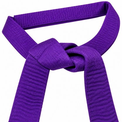 KAITEN Kinder Klettgürtel Violett mit Klettverschluss ohne Binden, Karategürtel Baumwolle