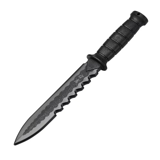 Trainingsmesser SV Hartplastik mit Sägeklinge schwarz 27 cm