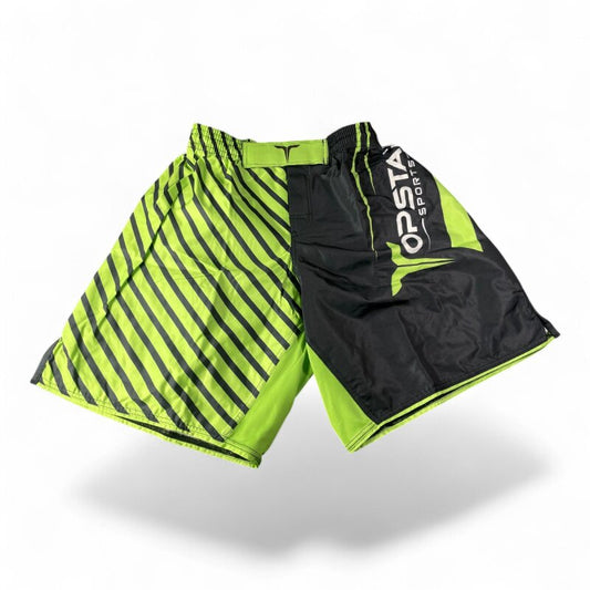 MMA Shorts Taslan LIGHTNING FLASH, schwarz-neongrün