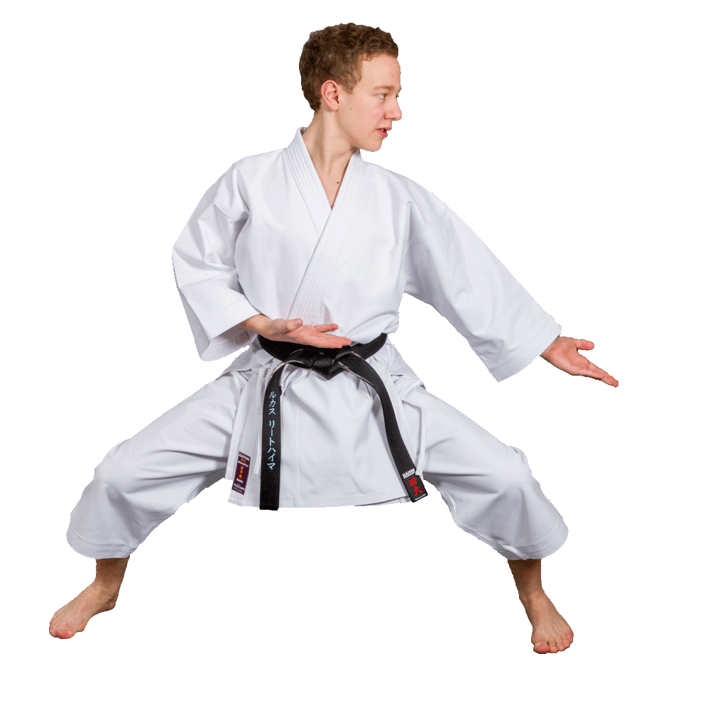 KAITEN Karateanzug Monarch Kata - Karate Gi weiß 14 oz Baumwolle - Hose mit Gummizug