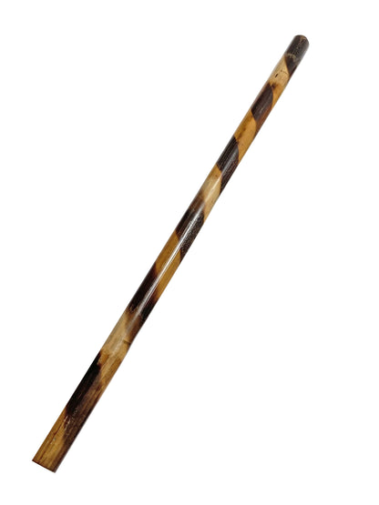 10er Pack Escrima Stock - Rattan Trainingsstick 65 cm - Brandmuster Spirale - Holz Kurzstock Arnis Kali