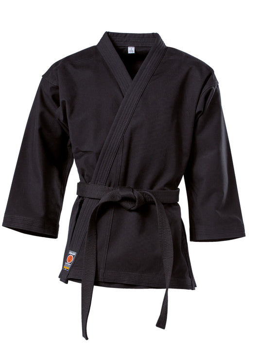 KWON (R) Karatejacke schwarz - Traditional Black - 8 oz - Langer Schnitt