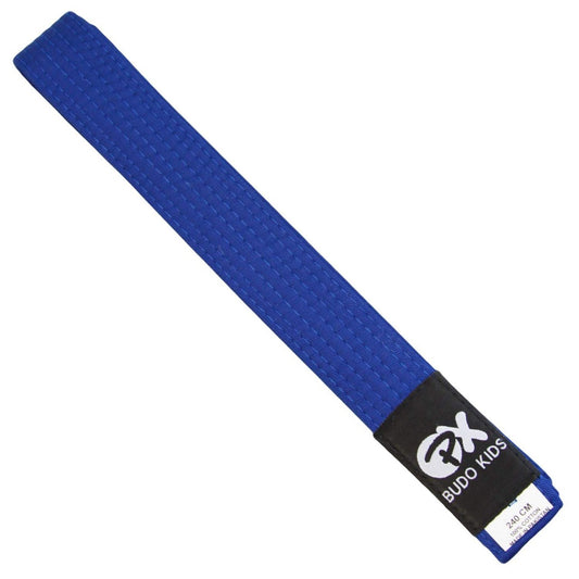 Kinder Budogürtel SOFT - leicht zum Binden, weiche Baumwolle - extra dünn 3,5 cm Breite, blau