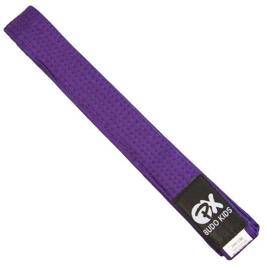 Kinder Budogürtel SOFT - leicht zum Binden, weiche Baumwolle - extra dünn 3,5 cm Breite, violett