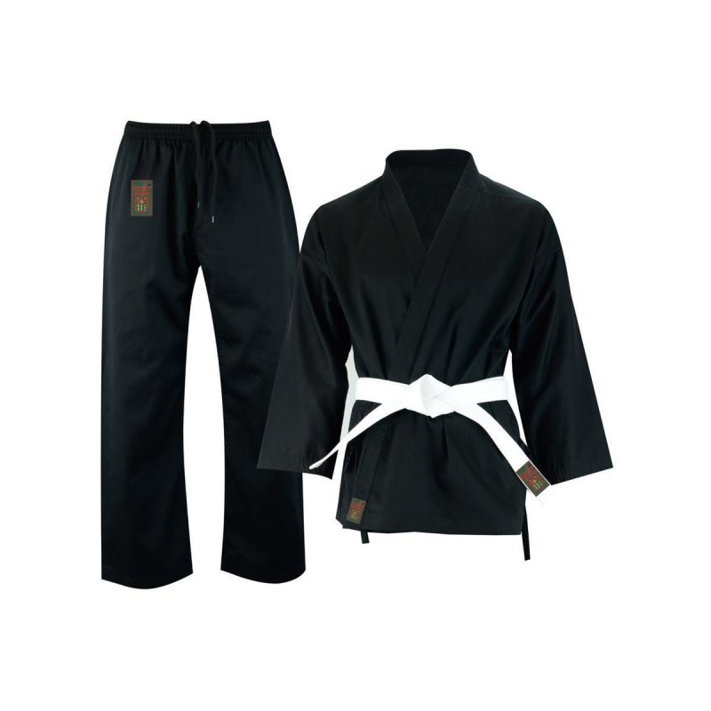 Karate Anzug schwarz DELUXE 10 oz